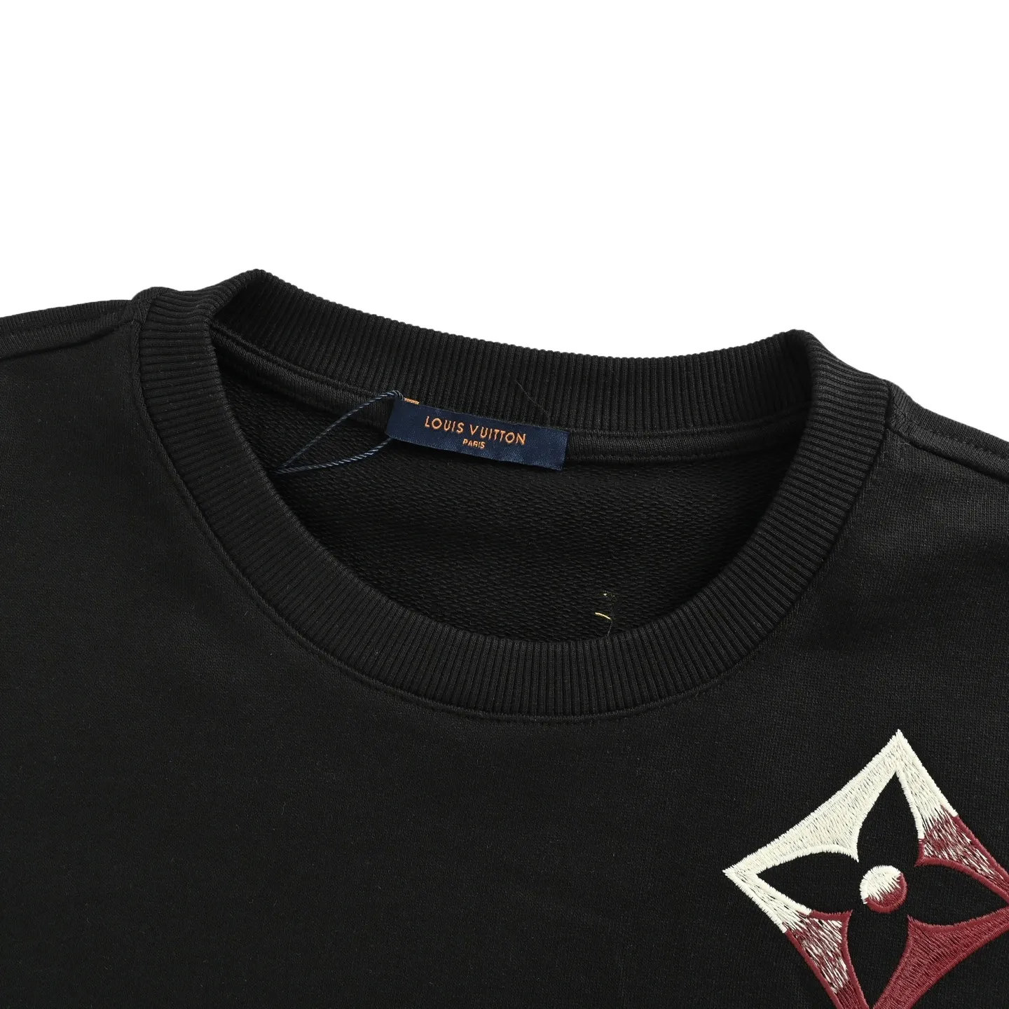 Louis Vuitton/Louis Vuitton 25Fw contrasting color four-flower embroidery crew neck sweatshirt